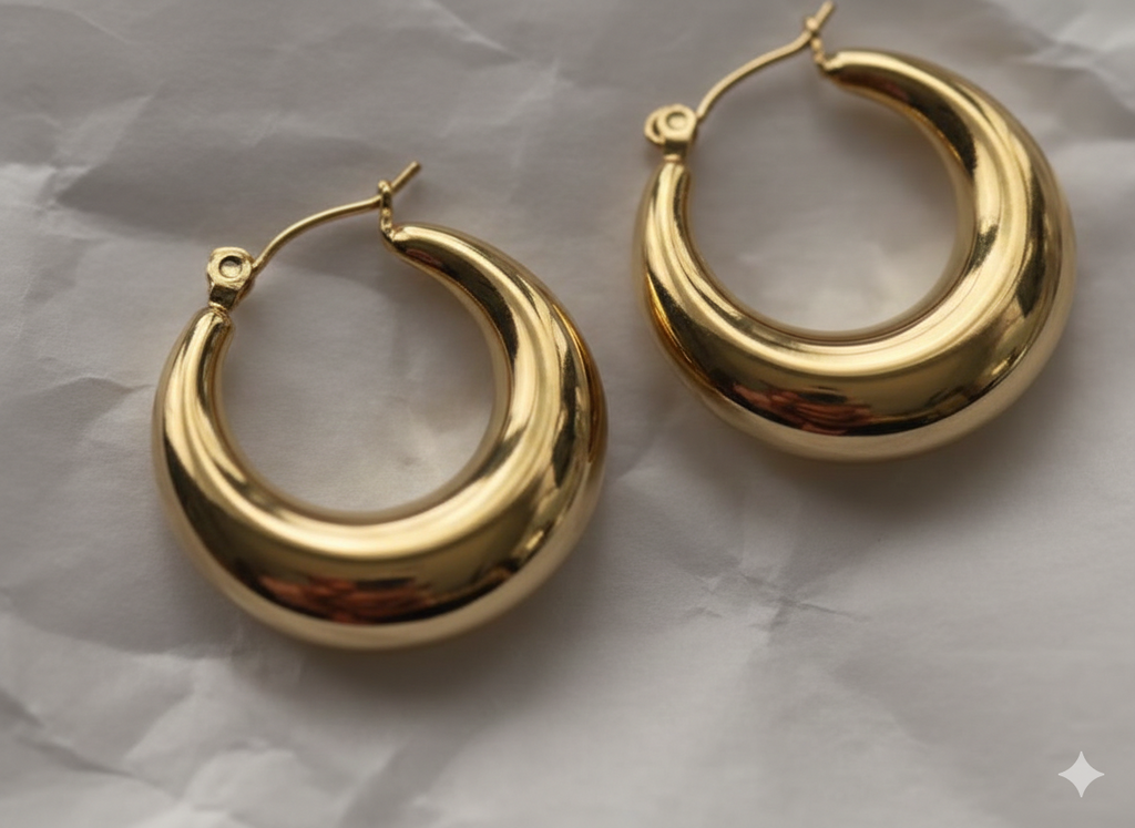 Royal Pearl Hoops Earring